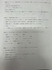 問題33.34.35教えてください。
危険物取扱者乙4模擬テストです。 