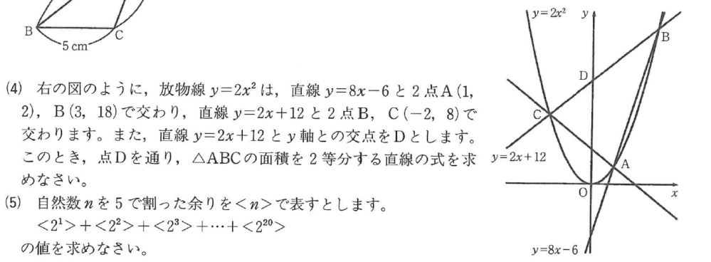 (4)の解説をお願いします。 y=- 11/2x ＋12 となります。