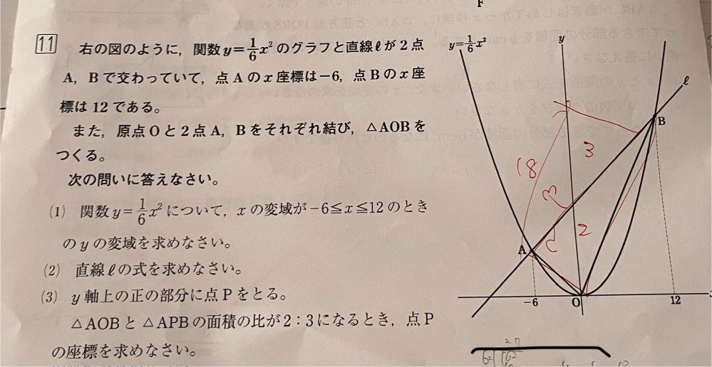 数学二次関数応用問題を教えてください！期末テストに出て、先生