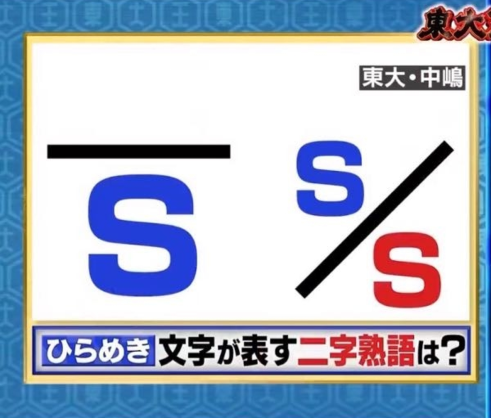 謎解きです。これは、何を表しているでしょうか？