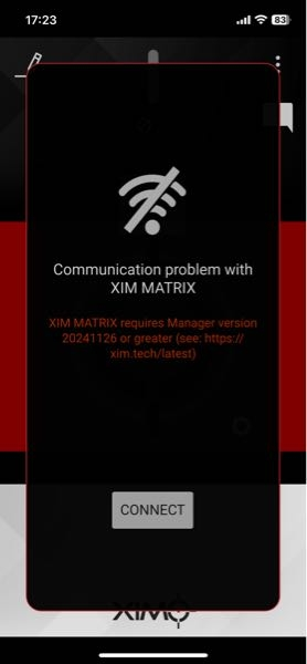 ximmatrixについて今日急にこの画像が出てきて操作できなくなり