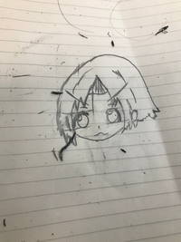 しつもんです、下手、という意見はやめてください。
この絵は自分で描いたものですが、しかのこののこたんに似てると思いますか？
ちなみに高二のオタクが描いたやつです。 