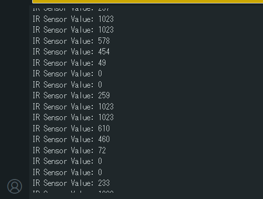 arduinoでセンサからの出力をアナログピンで読み取っているのですがセンサーをずっと覆っているにもかかわらず入力の値が波打っているようになってしまいますどうすれば改善できますか