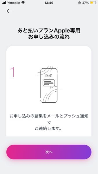 至急です。ペイディ後払いプランApple専用の申し込みができませ
