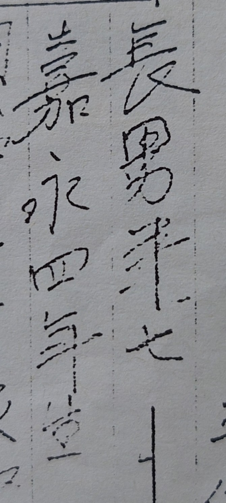 家系図を見ていて読めない人名が出てきました。長男と書かれた下の人名なのですが、半七かなと思ったのですが分かる方いらっしゃいますでしょうか？ よろしくお願い致します。