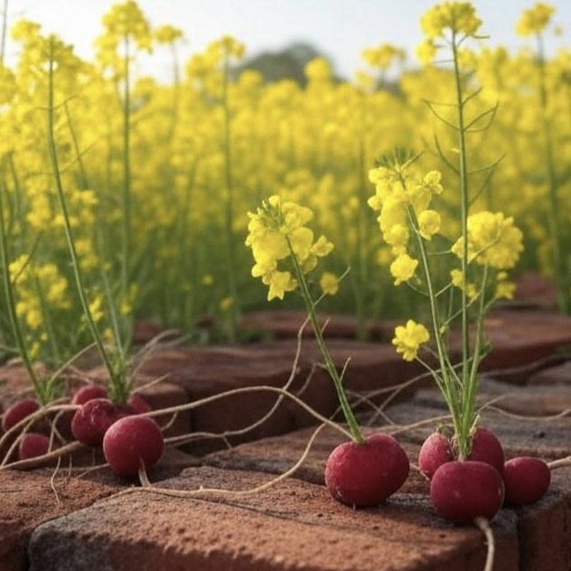 これはハツカダイコンですか？ 庭の花壇に植わってました