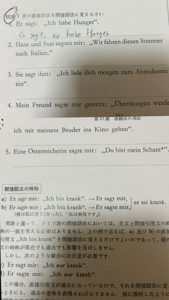 ドイツ語の質問です！得意な方ご回答お願いします！