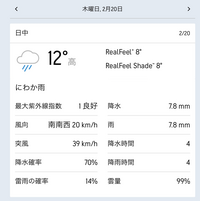 ディズニーの天気についてです。
2/20にディズニーシーに行きます。
来月の舞浜の天気を見ていたのですが、この天気であれば日程を変更した方がいいですか？ 一カ月先なので、天気が良くも悪くも変わることもわかっています。