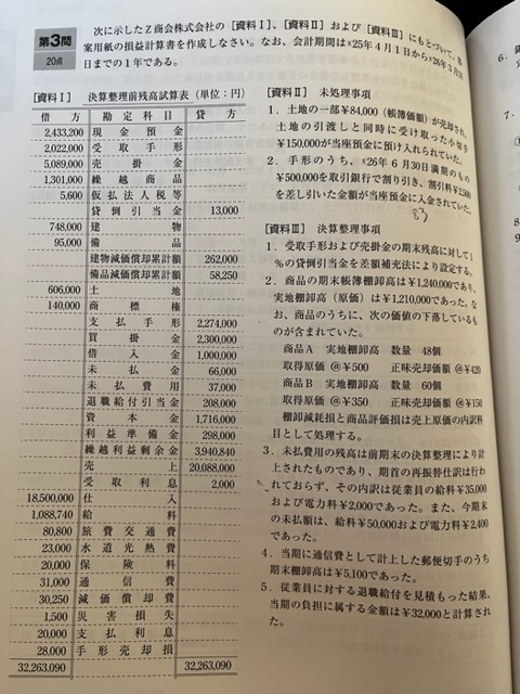 簿記です。3の未払費用のけいじょうがわかりません。どなたか教えてください。