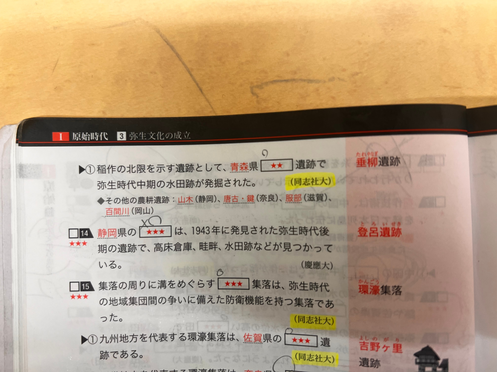 東進の一問一答には垂柳遺跡が稲作の北限を示す遺跡とされているんですけど資料集や他の教材では砂沢遺跡が北限と書かれていました。 どちらが正しいのでしょうか？