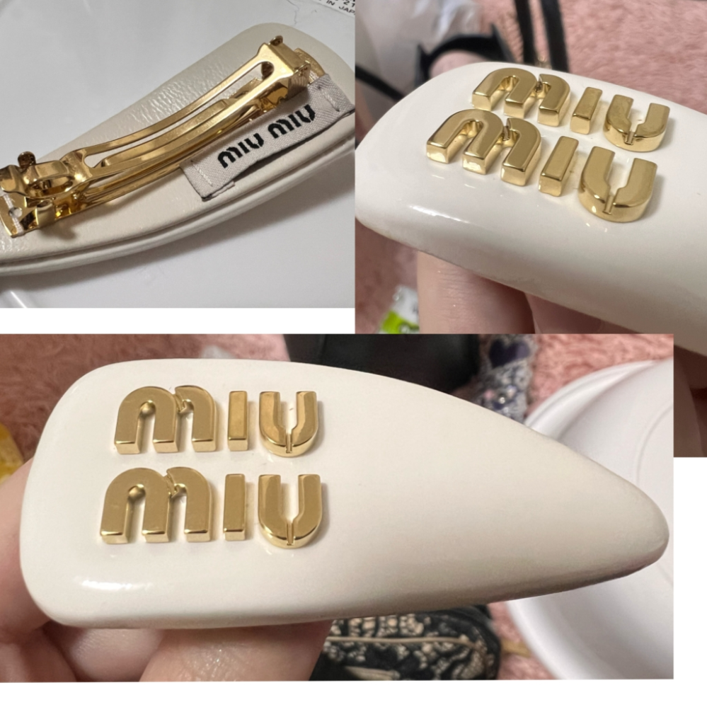 miumiuバレッタ 【正規品】 このMIUMIUバレッタは本物ですか？先日、MIUMIUのバレッ - Yahoo!知恵袋