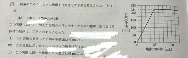 これの答え教えてください！ 高2化学基礎です！