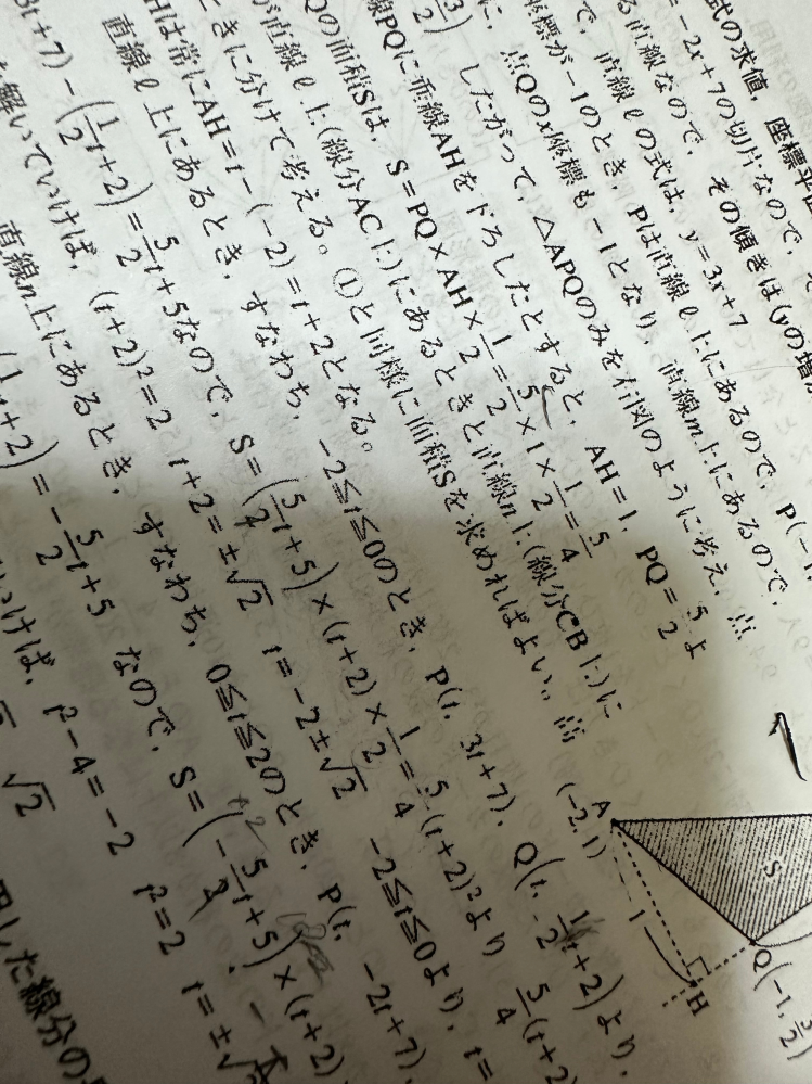 なぜ➖4分の5カッコt➕2の2乗になるか教えてください