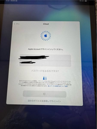 iPadで設定をしています。この画面からずっと進まないのですが iPadで設定をしています。この画面からずっと進まないのですが
