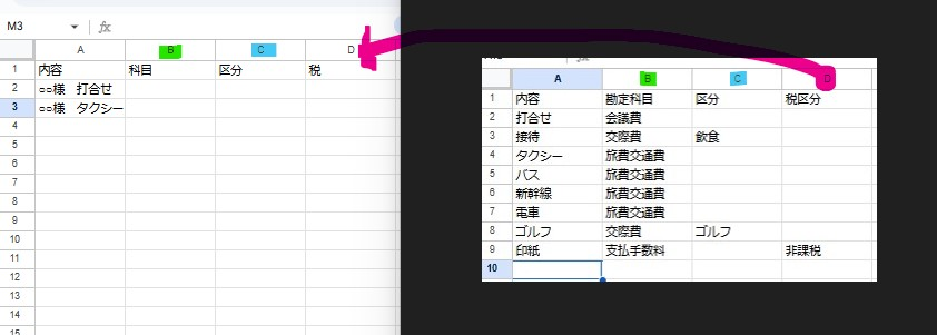 Googleスプレッドシートの質問です連日、質問してばかりです