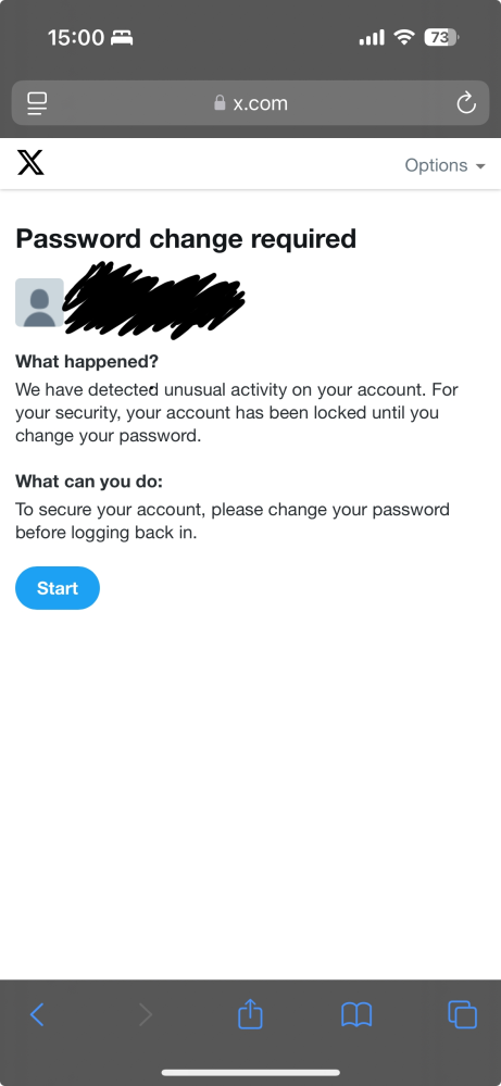 捨てメアドにてTwitterアカウントを作ったところ、ログインしようとする度にこの画像が出てくるようになってしまいました。 どうすればよいのでしょうか？ (iPhoneのSafariからウェブでログインしています。)