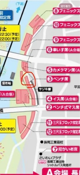 長岡花火について質問です。（右岸会場について）色々調べていると