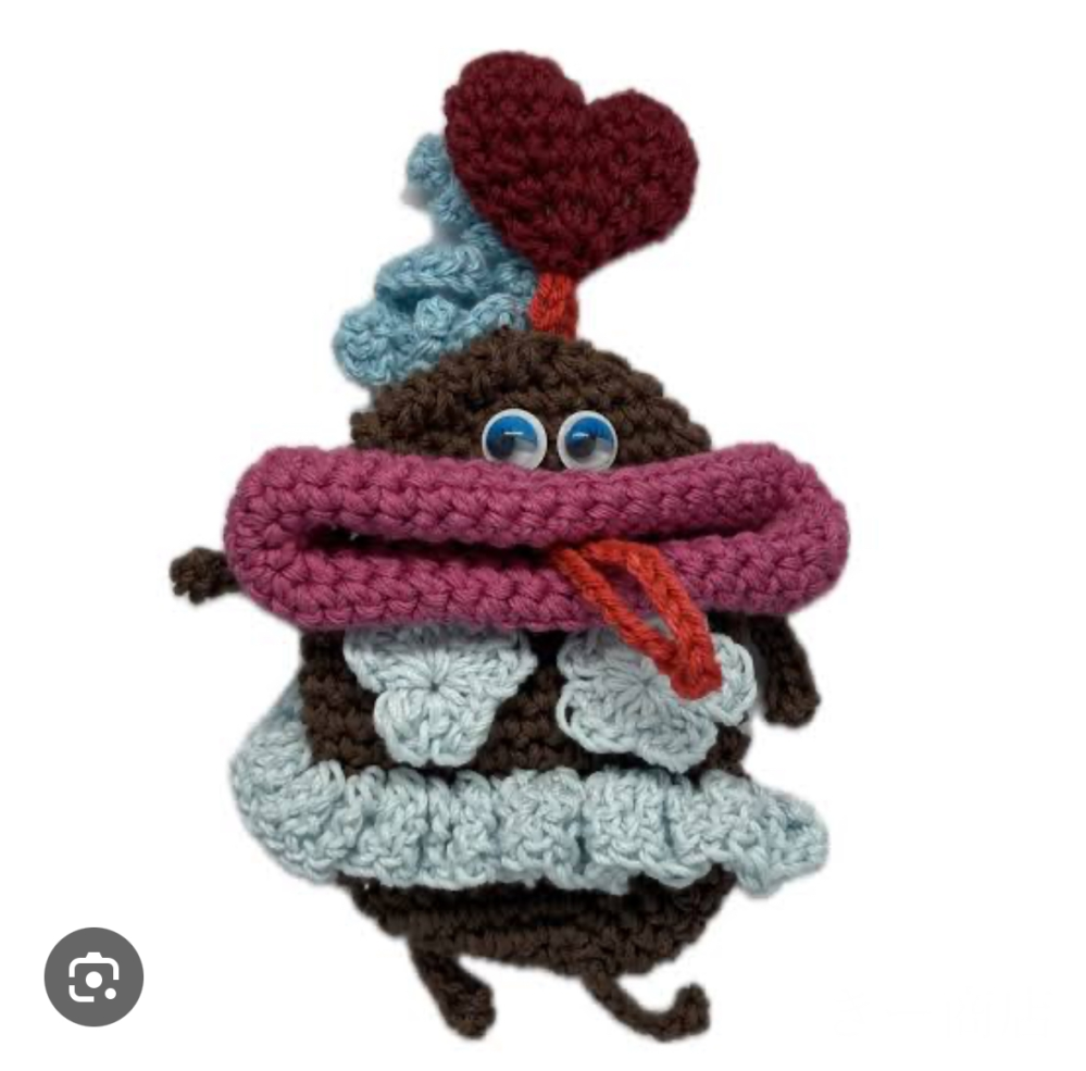 至急お願いします。日本の方がこのパクパクモンスターの編み方を解説し