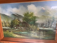 油絵（誰の絵かはわかりません） 油絵 絵画 【紅葉川渓谷】 | HIROSHI1990
