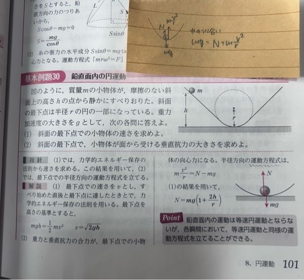 この問題で、なんで力のつりあいで解いてダメなんですか？