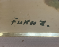 画像にある額装の油彩画に書かれたサインが読めず作者がわかり 画像にある額装の油彩画に書かれたサインが読めず作者がわかり