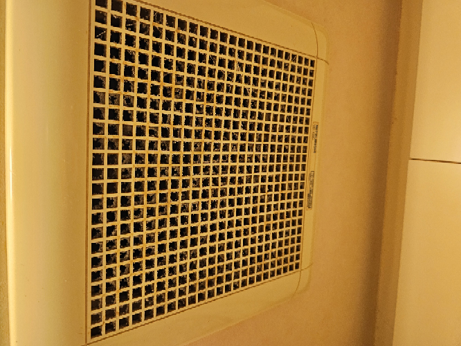 トイレの天井のフィルター？の掃除はどーやればいいですか？ホコリがすごいです 拭いたりしたら上から垂れてくるし 帽子かぶって割り箸でこするとかですか？