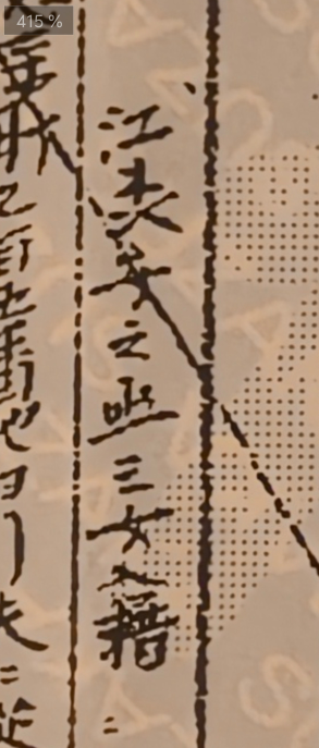 昔の戸籍ですが、これは何と読むでしょうか。 この✗のところがわからず。。 江木✗安之✗三女入籍