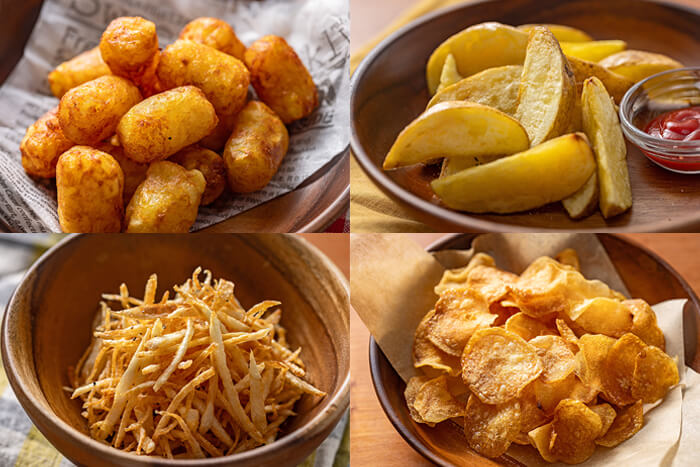 フライドポテトとローストポテトと ポテトチップスと千切りポテト クリスマスに食べるならどのタイプですか？