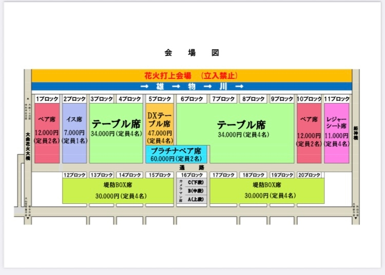 大曲の花火テーブル席とベンチ席のどちらがおすすめか、お教え下さい