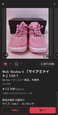 メルカリで売っているwadeshadow6なんですけどこれは正規