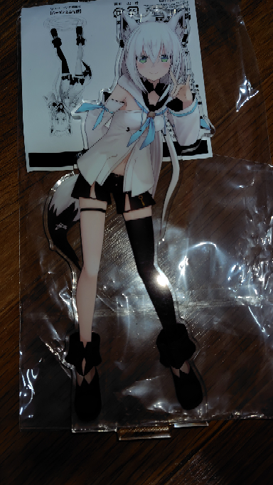 ホロライブのこのタイプのアクスタってフィルム付いてますか？この前 