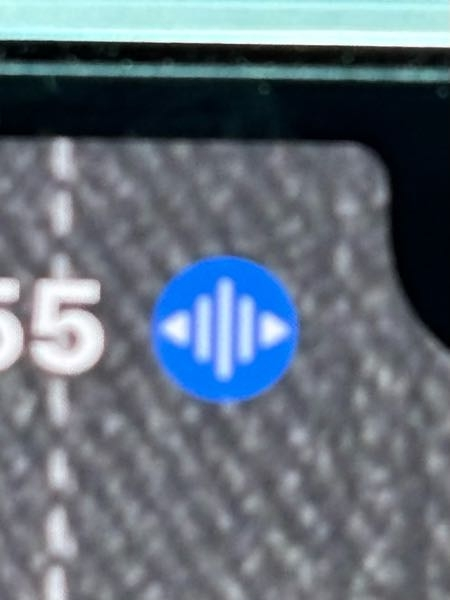 iPhoneの左上に出た青のマークは何ですか？ - 音声コントロールがオン