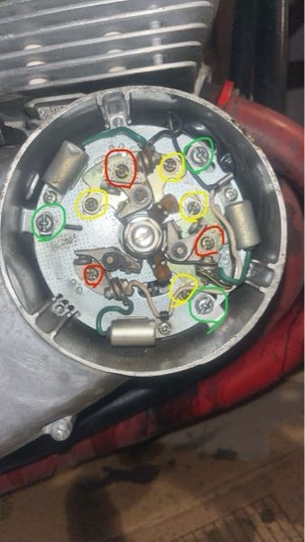 GT380前期型B2でのポイント調整、ギャップ調整についてご教授下さ