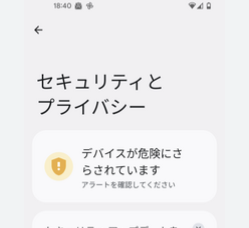 アンドロイドのスマホを買ったら、設定でこの表示が…そのままにして