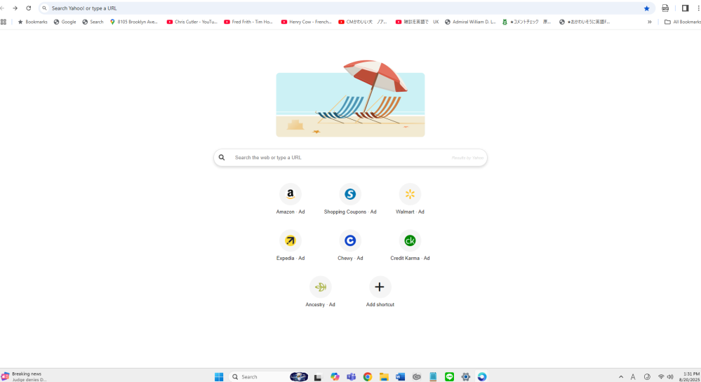 これは何なんでしょう？ いつもGoogleをデフォルトで使っているのですが、２－３日前からそのデフォルトが出る前に、これが出るようになってしまいました（添付した写真をご覧ください）。Google のデフォルト内容と連携されているようですが、７つのショートカットはデフォルト内のショートカットとは全く違っています。 どなたか、これは何なのか、何故これが出始めたのかお分かりになる方、いらっしゃいませんか？ また、これを出なくさせる方法も知りたいです。
