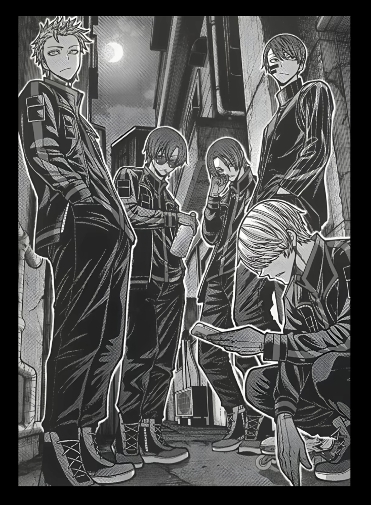 桃源暗鬼の後輩同期組(印南幽/猫咲波久礼/並木度馨/百鬼大我/朽森