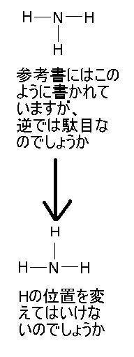 アンモニアの電子式は これではダメなんですか 合っています Yahoo 知恵袋