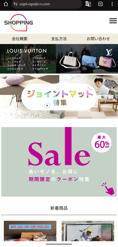 SHOPPINGというサイトについて質問ですこのサイトは詐欺なの