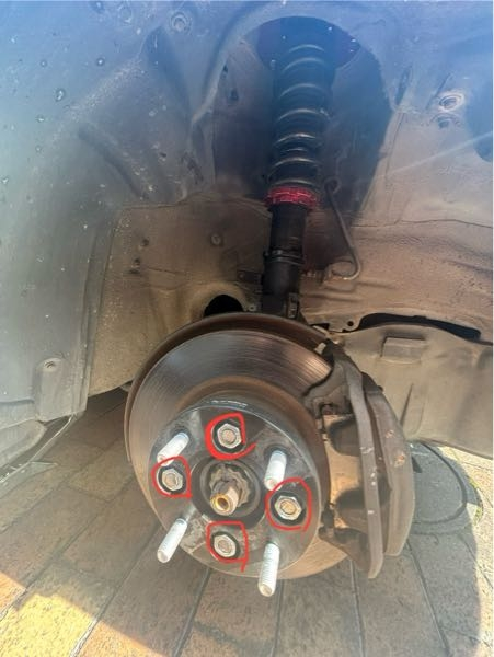 車の変換スペーサーについて質問です。 - もともと中古車でpcd