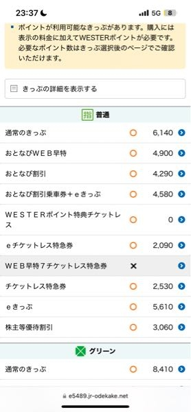 12/27に新大阪駅から白浜駅に大人2人で特急くろしおで行きます。予約制 
