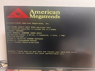 K*n様 起動不可　ゲーミングPC？ ゲーミングPCがこの画面になって起動できないのですがどこにエラーが