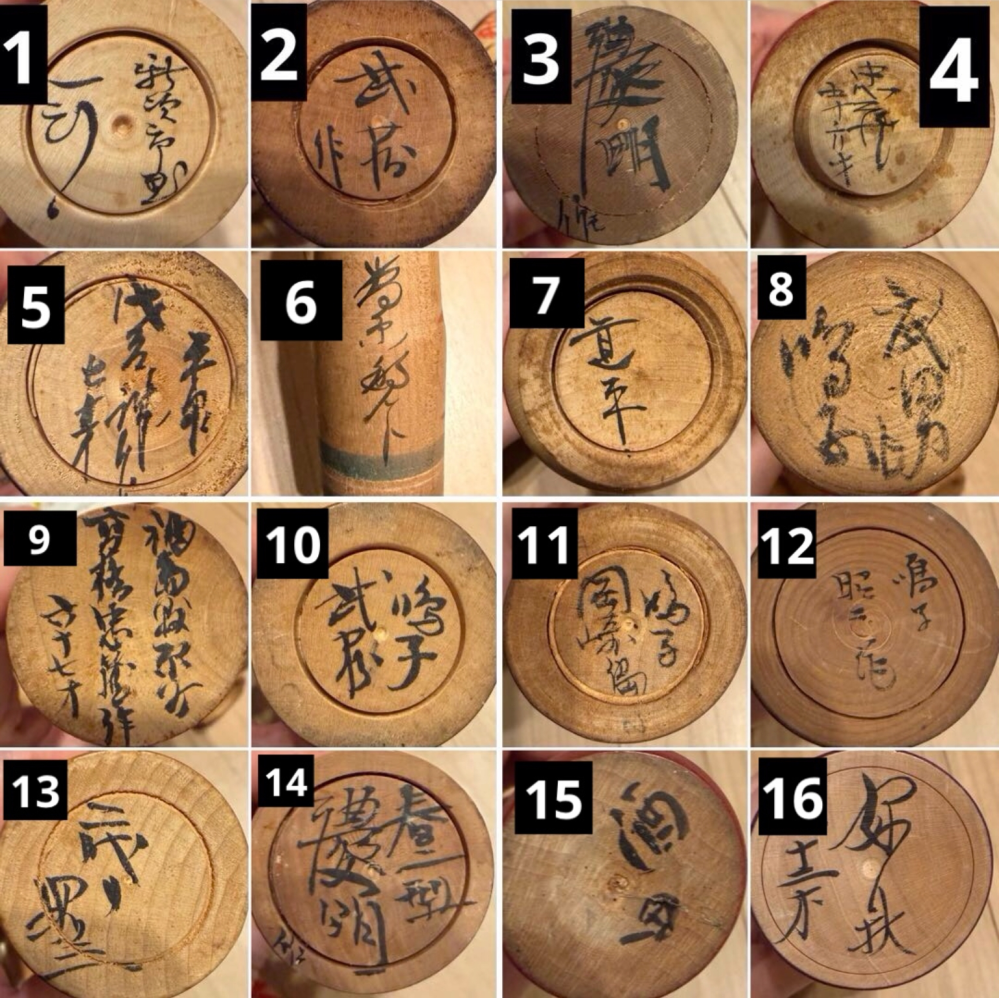 こけし工人のサインについて教えて下さい。画像のこけしサインが読めず