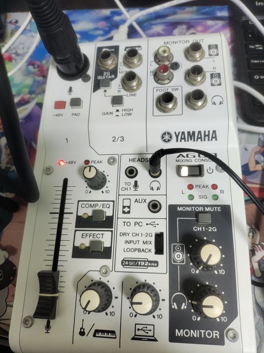 ヤマハAG03についてです。 - パソコンの音をヘッドセットで聞