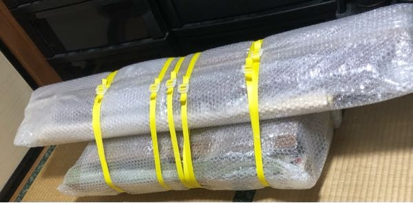 ヤマトの発送の際に、プチプチで梱包した物2つをppバンドで縛って1つ 
