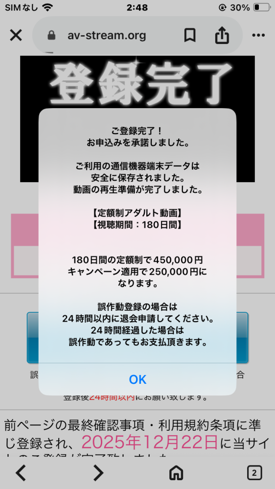 hなサイト見てたらこういう表示が出てきたのですが無視で大丈夫でしょ