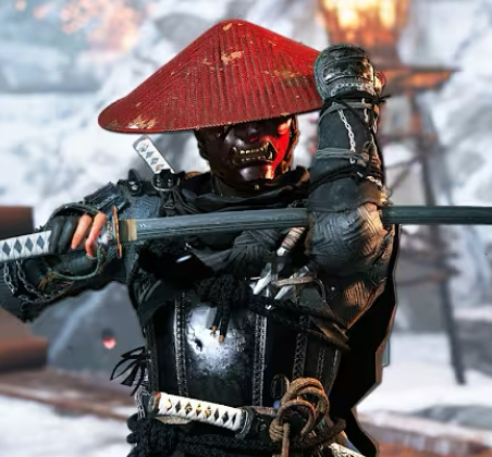 ゴーストオブツシマガチ勢に質問です！！ この鎧と、面頬、頭の笠はどこでゲットできますか？ お願いします！！！