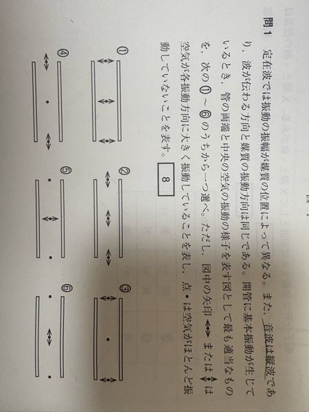 急ぎでお願いします！！ 高校物理です。 問題にある「空気の振動」と疎密変化の違いのイメージができません。教えてください！