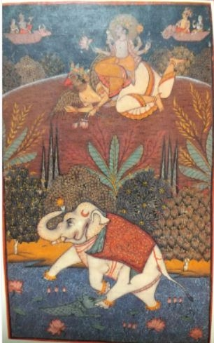 このインドの絵の由来を教えてください。 - ガジェンドラモクシャ