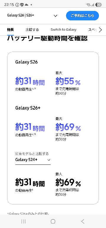 Galaxyの説明でなんで100%までの充電時間をかかないで55 - Yahoo