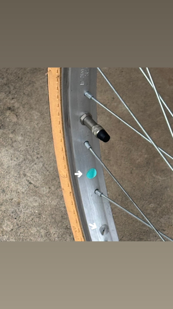 自転車盗難について質問です。今日、自転車のタイヤの部分に見覚えの 
